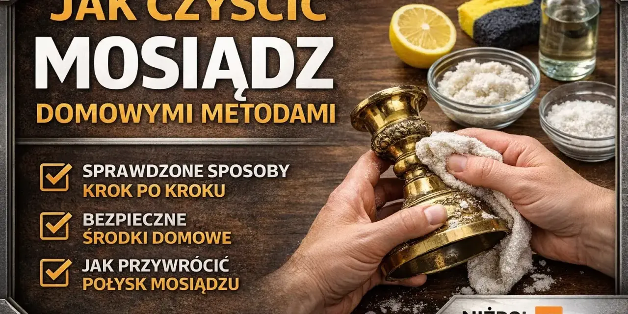Jak wyczyścić mosiądz domowymi metodami? Zobacz sprawdzone sposoby na przywrócenie blasku. Na zdjęciu widać czyszczenie mosiężnego świecznika.